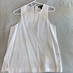 Jcrew Size 4 White Linen Top